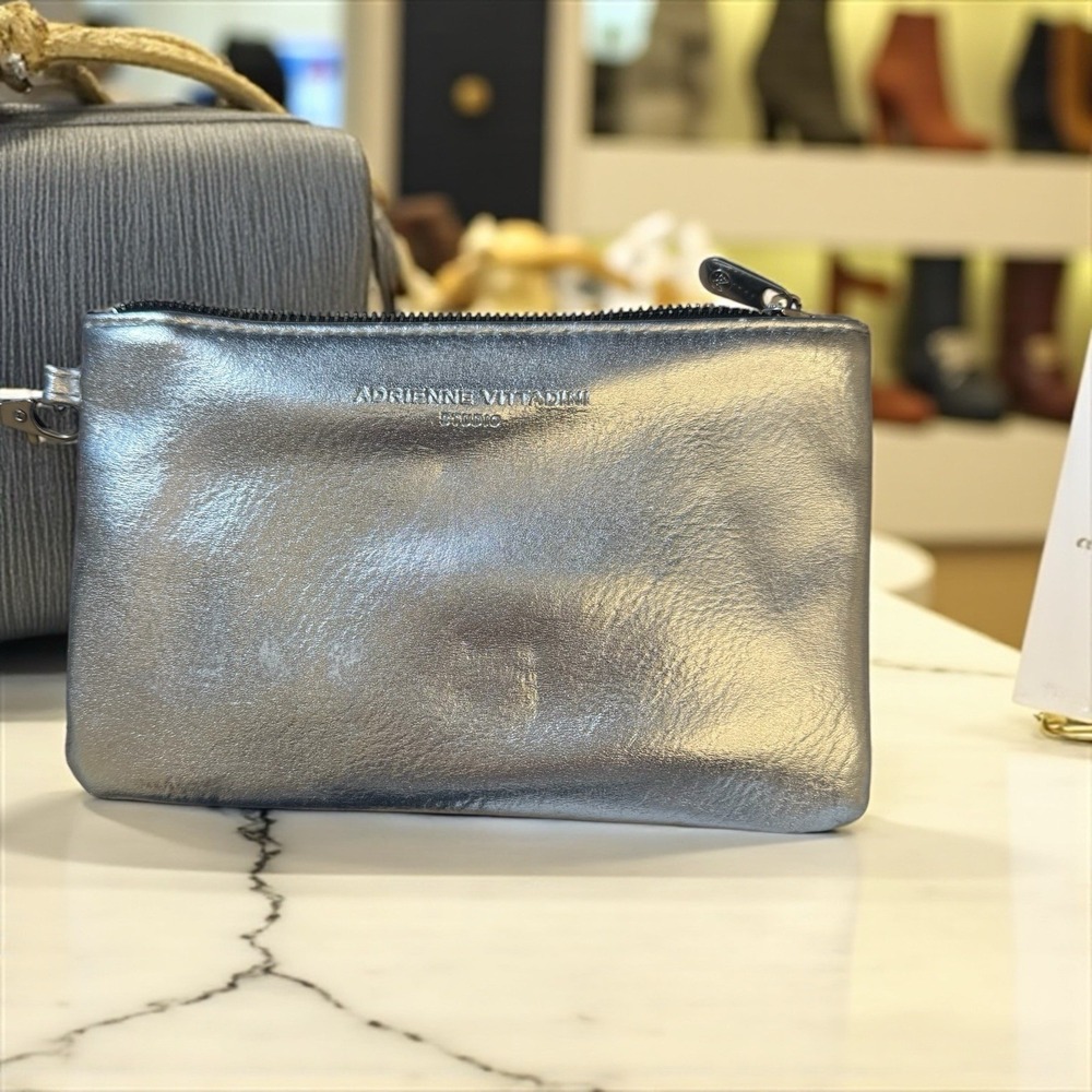 ADRIENNE VITTADINI STUDIO Blue Wristlet Clutch W/Phone Charger Powerbank USB